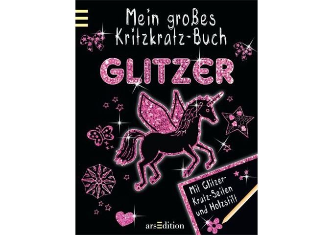 arsEdition Kritzkratz Buch Glitzer