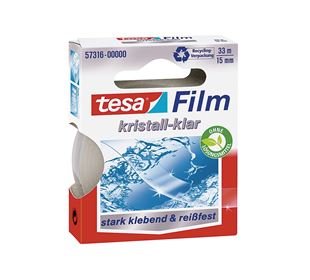 Tesa Klebefilm Kristall 15mm 33m