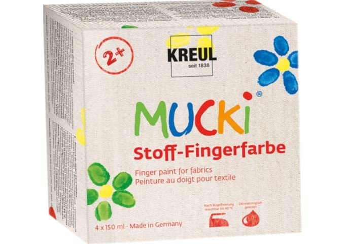 MUCKI®|KREUL MUC Stoff-Fingerfarbe 4er Set