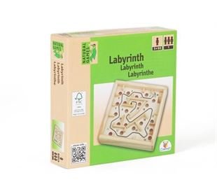 Natural Games Holz Labyrinth 12 x 12 cm