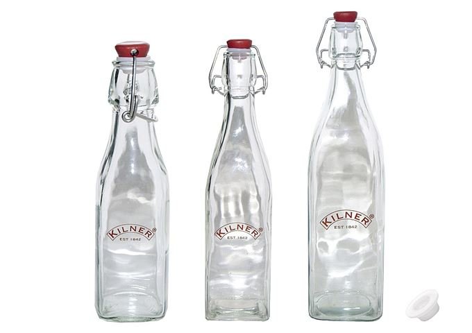 Kilner Quadratische Bügelverschluss Flasche, 1 Liter