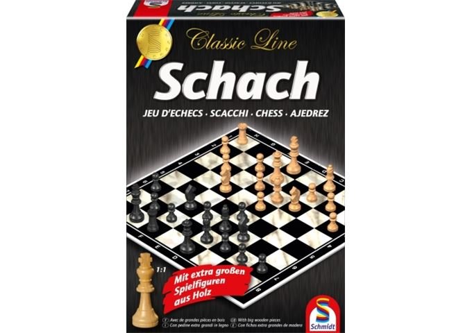 Schmidt Spiele 49082 Classic Line Schach, 2 Spiele