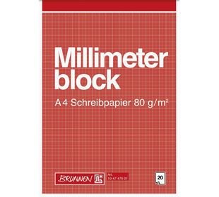 BRUNNEN Millimeterblock A4 20Bl