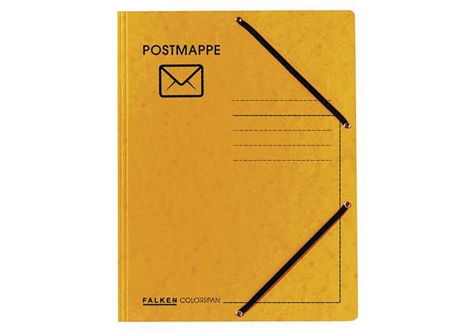 FALKEN Postmappe Colorspan A4 mit Gummizug gelb