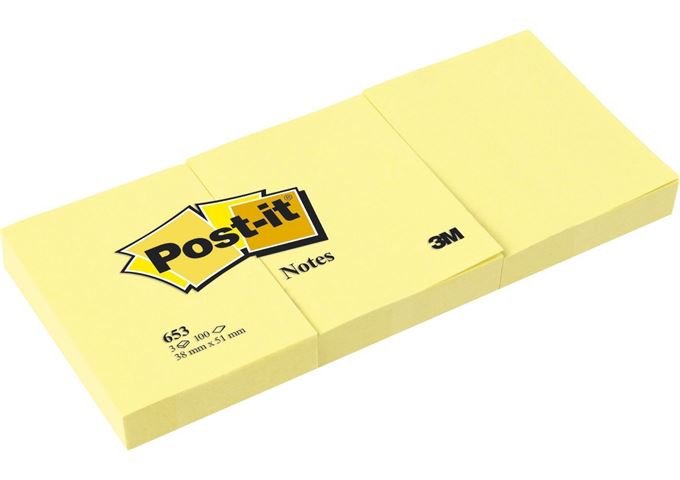 POST-IT Haftnotiz 38x51mm gelb 100 Blatt