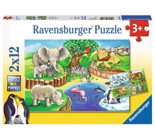 Ravensburger Pz. Tiere im Zoo 2x12T