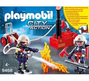 Playmobil Feuerwehrmänner mit Löschpumpe