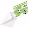 amscan 8 Einladungskarten mit Umschlägen Kicker Party