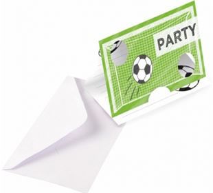 amscan 8 Einladungskarten mit Umschlägen Kicker Party