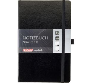 Herlitz Notizbuch A5 blanko schwarz