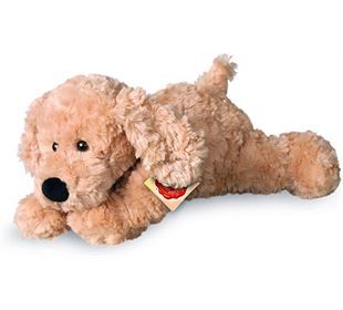 Teddy-Hermann Schlenkerhund beige, ca. 28cm