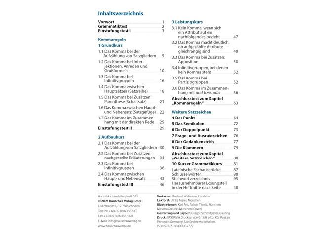 Hauschka Verlag Zeichensetzung ab 6. Klasse und für Erwachsene, A5