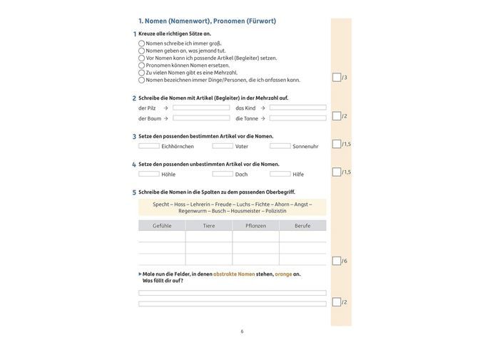 Hauschka Verlag Tests in Deutsch - Lernzielkontrollen 3. Klasse, A