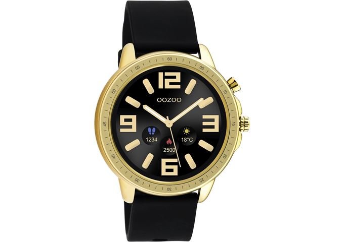 Oozoo Smartwatch Rubber black/gold