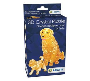 HCM Pz. 3D Crystal Golden Retrieverpaar
