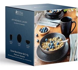 Maxwell & Williams Caviar Black Starter-Set 3tlg Geschenkverp