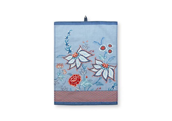 Pip Studio Tea Towel Flower Festival Blue 50x70cm