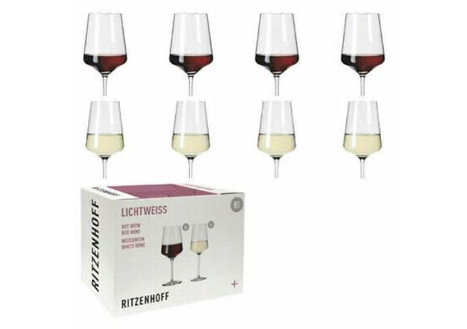 Ritzenhoff Lichtweiss Rotwein Weißwein 8er-Set Julie
