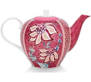 Pip Studio Tea Pot Large Flower Festival Dark Pink 1.6ltr