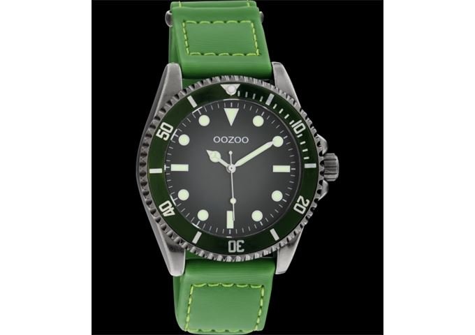 Oozoo OOZOO Timepieces Herren grün/grau Klettband