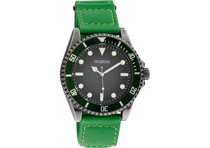 Oozoo OOZOO Timepieces Herren grün/grau Klettband