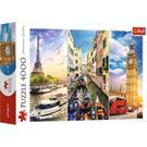 TREFL Puzzle 4000 - Trip durch Europa-Collage