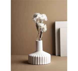 Storefactory SAMSET large white ceramic vase