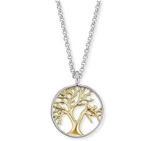 Engelsrufer Kette Lebensbaum Silber Gold plat. 40+4 cm