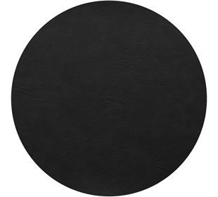 ASA vegan leather Tischset, black rund