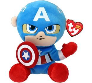 Ty Captain America - Marvel - Beanie Babies - Reg