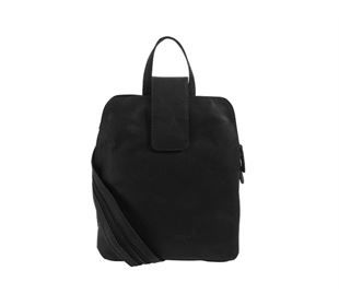 Wild Life Handtaschen-Rucksack klein Hunter-Leder schwarz